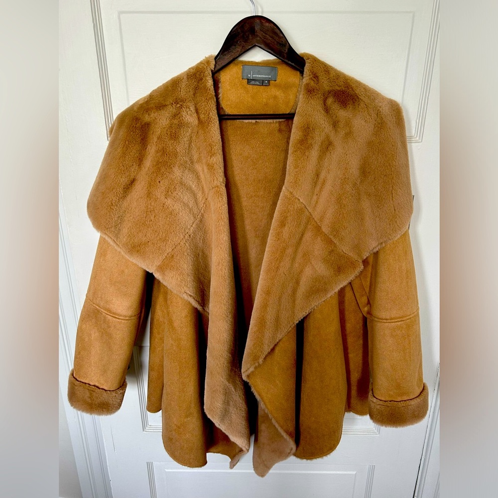 Anthropologie faux suede jacket, size M barely worn